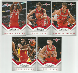 2013-14 Panini Prestige Houston Rockets Team Set 5 cartes James Harden +