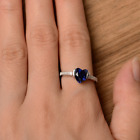 Heart Cut 2.10 Ct Lab Created Sapphire Engagement Ring 925 Sterling Silver Ring