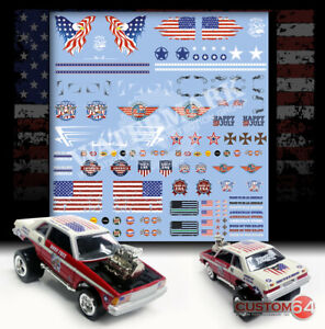 American Pride Graphics Decal 1-64 Scale Slot Cars '55 GasserHOTWHEELS# 016