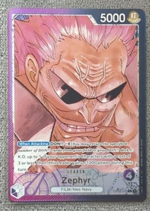 One Piece Zephyr Leader OP02-072 Parallel Alt Art English Pack Fresh - Picture 1 of 2