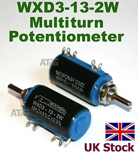 WXD3-13-2W Potenziometro 10 giri Wirewound Precisione Variabile multigiro PENTOLA - UK - Foto 1 di 5