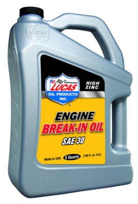 Lucas Motor Oil - High Zinc Break-In - 30W - Conventional - 5 qt - Each - Image 1 of 3