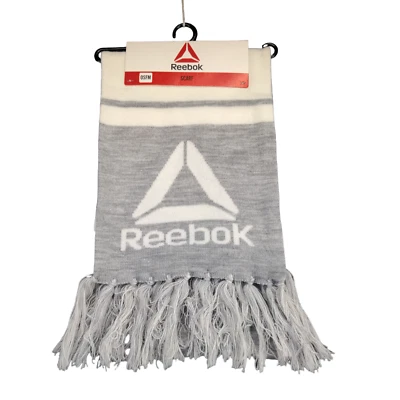 Bufanda Reebok Rally Gris Talla OSFM Mezcla Acrílica con Etiquetas Logo Grande Foto 1 de 4