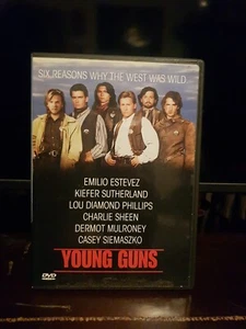 Young Guns DVD Emilio Estevez, Charlie Sheen, Kiefer Sutherland, Lou Diamond - Picture 1 of 5