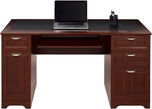 Realspace Magellan 59"W Manager's Desk 281901 Classic Cherry - Picture 1 of 5