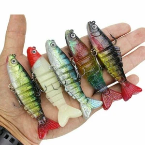 5PCS Soft Bait Jig Fishing Lures 17.5g Swimbait Treble Jigs Hooks Saltwater Bait - Picture 1 of 14