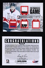 2013 ITG Draft Prospects Top Game Complete Jersey Silver Curtis Lazar #TPCJ-06