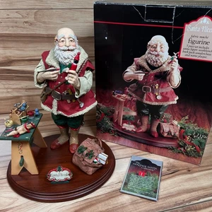 Rare Heritage Santa Collection Fabric Mache Italian Niccolo Santa 5 Pc Set VTG - Picture 1 of 24