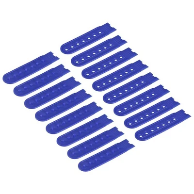 8 pares de cubiertas con correa a presión 7 agujeros sombrero de plástico hebilla a presión azul oscuro Foto 1 de 4