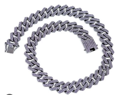 Collar de cadena de goteo XL Invicta Elements para hombre, púrpura lluvia Foto 1 de 4