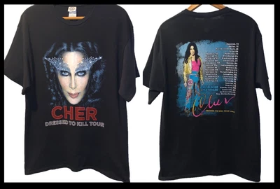 Cher Dressed To Kill Concert Tour T-Shirt 2014 Adult Large Black Double Sided - Image 1 of 4