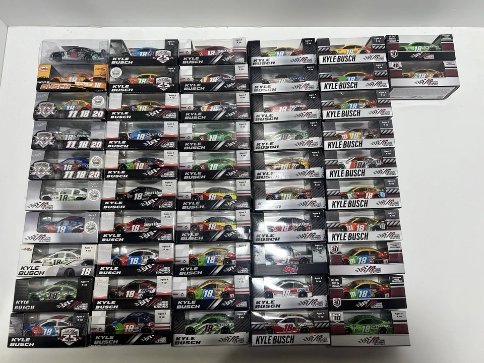 GIANT 52 1/64 Kyle Busch Die Cast Lot 2008-2021 ALL NEW IN BOX (SOME RARE) - Image 1 of 4