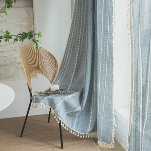 Boho Halb Verdunkelung 63 84 96 cm Länge 2 Paneele Set Landhaus Fenster Curta... - Bild 1 von 9