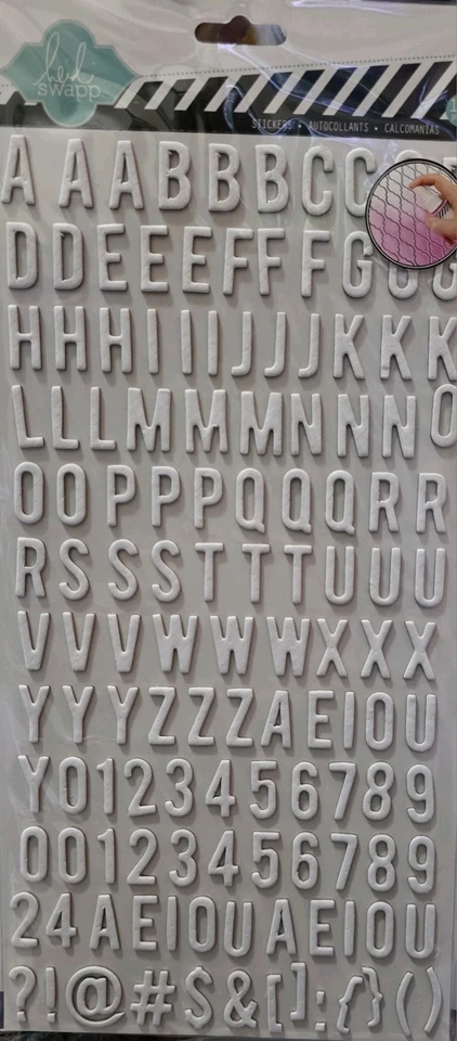 Heidi Swapp Alpha & Numeric Stickers-Variations-Color Magic, Glitter Foam - Image 1 of 1