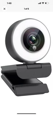 Aoboco Streaming Webcam, Webcam for Stream HD 1080p Autofocus, Dimming Light - Image 1 of 4