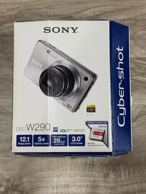 NEW Sony Cyber-Shot DSC-W290 Digital Still Full HD 1080 Camera-Silver - Image 1 of 4