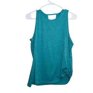 Ideology Tank Top Women's Medium Teal Sleeveless Athletic Solid Twist - Picture 1 of 8