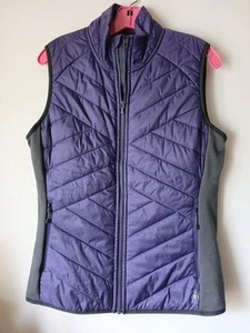 Smartwool Women's Large Polyester Merino Wool Zip Up Purple Gray Black Vest - Picture 1 of 9