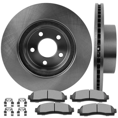Fits Ford Explorer Sport Front Brake Solid Rotors And Ceramic Pads 54097 833 Foto 1 de 4