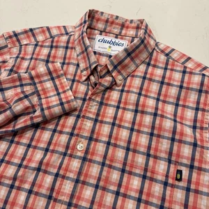 Chubbies Button Down Shirt Mens XL Multicolor Plaid Pineapple Logo - Picture 1 of 7