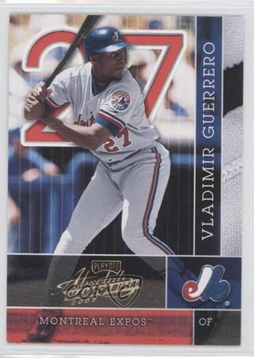 Playoff Absolute Memorabilia 2002 anuncio enmarcado promociones Vladimir Guerrero Salón de la fama Foto 1 de 2