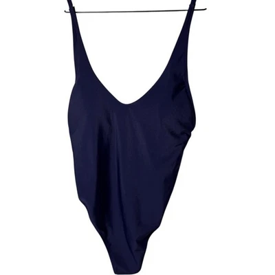 RELLECIGA TRAJE DE BAÑO TANGA MUJER AZUL MARINO DE UNA PIEZA XL NUEVO CON ETIQUETAS PRECIO DE VENTA SUGERIDO POR EL FABRICANTE $119 Foto 1 de 4