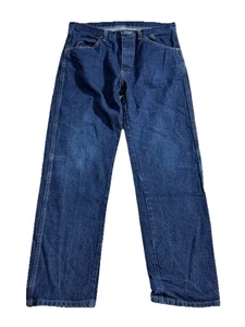 Rustler Jeans Men's W33 L32 Blue Denim Straight Leg High Rise 4 Pockets - Picture 1 of 9