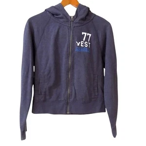 American Eagle Hoodie Women Medium Gray Full Zip School Preppy Casual Outdoors - Picture 1 of 7