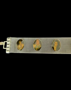 ELVIS PRESLEY PICTURE'S BRACELET MEMORABILIA Silver Mesh Like Vintage - Picture 1 of 3
