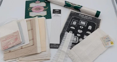 Vintage Cross Stitch (8) Patterns "Old Age-isms" with Needles/Fabric Lot~15 pcs - Image 1 of 4