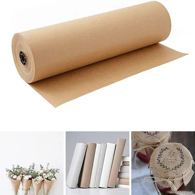 Brown Packaging Kraft Paper Roll thick 125GSM Width 300mm 30 Meters Long - Image 1 of 4