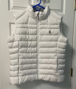 Spyder Prymo Daunenweste Damen weiß wattiert XL neu mit Etikett - Bild 1 von 9