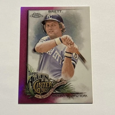 George Brett 2022 Topps Allen & Ginter Chrome Magenta Refractor /199 Royals  - Image 1 of 2