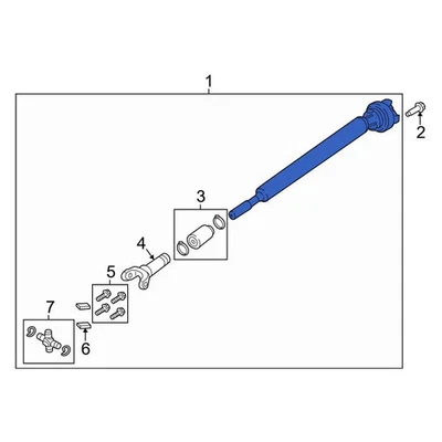 For Ford F-450 Super Duty 2021-2022 Ford HC3Z4A376B Front Drive Shaft - Image 1 of 4