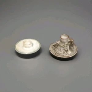 2 Mini Bougeoirs Grès Chantal Et Thierry Robert à Poncé Sur Le Loir Collection - Foto 1 di 10