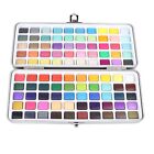 100 Colors Watercolor Paint Set Iron Box Watercolor Paint Kit With 3 Brushes Eom