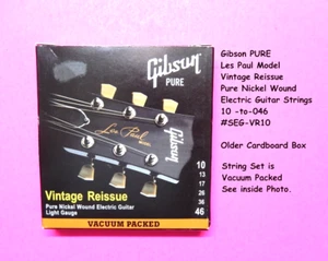 Gibson Pure Vintage Reissue Les Paul Model 10-46 Electric Guitar Strings Nickel - Picture 1 of 10