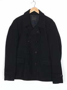 SCOTCH & SODA Double Breasted Wool Blend Pea Coat Men Size XL Navy Blue - Picture 1 of 10