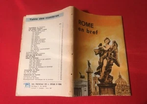 Rome In Brief Map Hotel Palais 1967 Vecchioni Guadagno Good Condition - Picture 1 of 8