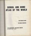 School and Home Atlas of the World leather cover 1941 geographical publishing