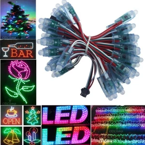 50X WS2811 Vollfarbe LED Pixel Licht Modul 12mm IP68 Wasserdicht RGB IC Digital - Picture 1 of 10