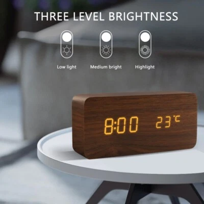 electronic LED digital alarm clock light up display cute unisex smart clock. - Image 1 of 4