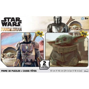 Star Wars the Mandalorian Disney 3D Lenticular Puzzles 2-Puzzles 500 pieces each - Picture 1 of 3