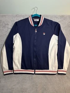 Fila White Line Settanta Navy Blue Cream White Track Top 80’s Casual Size XXL  - Picture 1 of 4