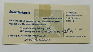 TICKET Handball SC Magdeburg Waagner Biro Graz SCM Eintrittskarte Austria FCM - Picture 1 of 1