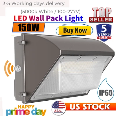 Paquete de luces LED para pared exterior 150 vatios comercial exterior seguridad área iluminación Foto 1 de 4