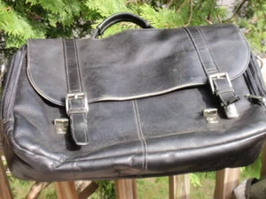 WILSON SCHWARZE LEDER AKTENTASCHE / LAPTOPTASCHE / HANDTASCHE - Bild 1 von 12