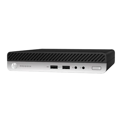 HP ProDesk 400 G4 Mini Core i3-8100T 8GB RAM 256GB NVMe SSD Windows 11 Pro PC - Image 1 of 4