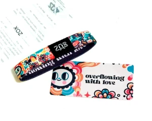 ZOX **OVERFLOWING WITH LOVE** Silver Single small NIP Wristband w/Card - Picture 1 of 3