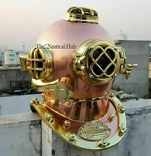18" Brass Vintage Copper Mark V US Navy Deep Sea Scuba Divers Diving Helmet gift